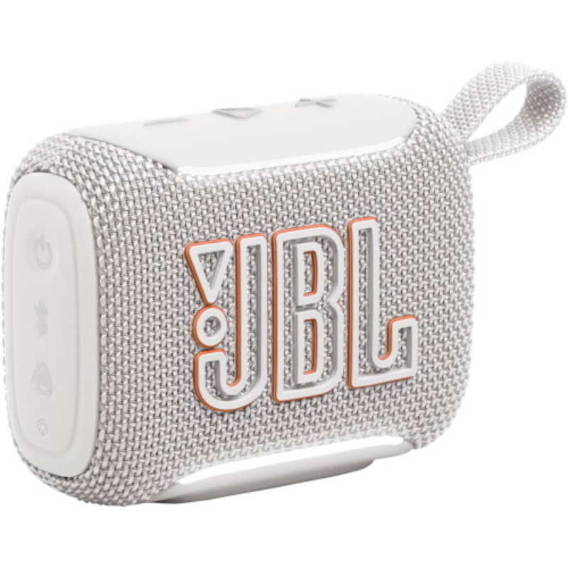 Jbl go 5 speaker bluetooth ultra portatile con potente jbl pro sound e bassi incisivi pairing airtouch design impermeabile 10 ore di autonomia bianco