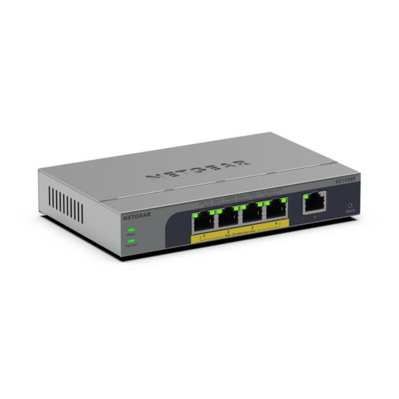 Netgear Switch Gigabit 5 Porte Non Gestito Con Poe+ E Supporto Qos 2000 Mac Gs105ep - Immagine 5