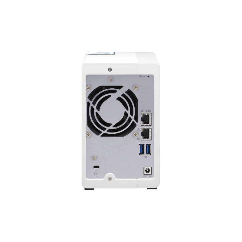Qnap ts-233 server nas e di archiviazione mini tower collegamento ethernet lan bianco cortex-a55