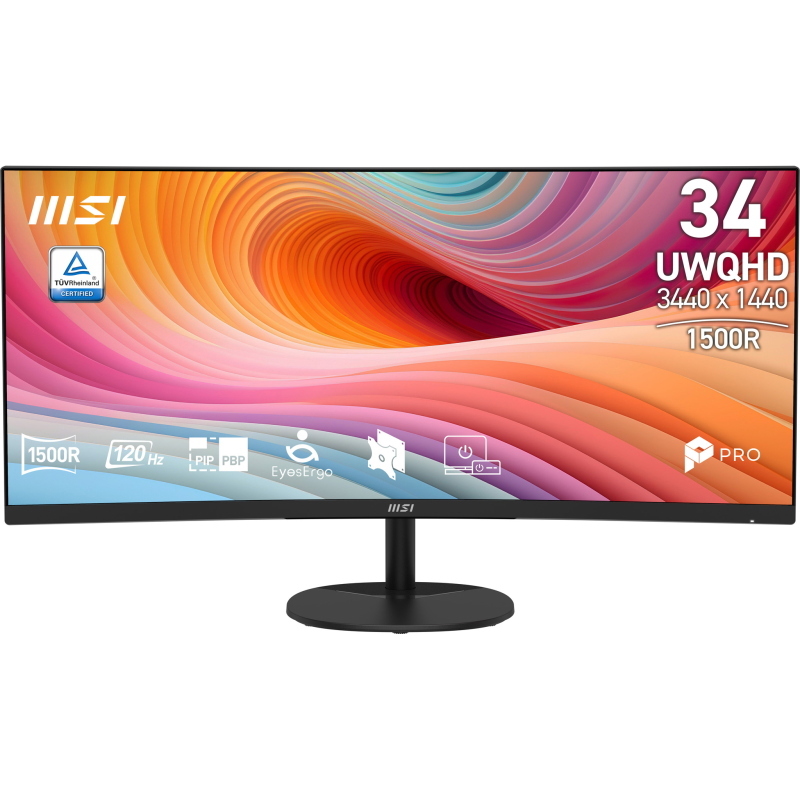 MSI Pro MP341CQ E12 Monitor PC 34" Quad HD VA 120 Hz (Nero)