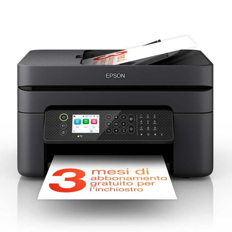 Epson workforce wf-2950dwf stampante multifunzione a4 getto d\`inchiostro (stampa, scansione, copia), display lcd 6.1cm, adf,