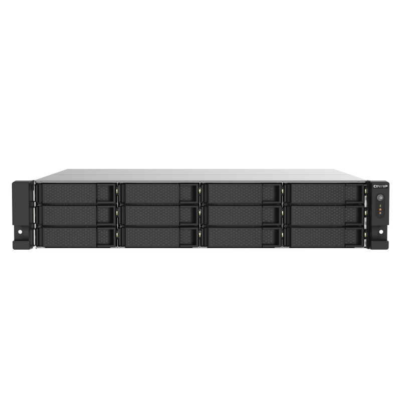 Qnap ts-1273au-rp-8g server nas e di archiviazione armadio (2u) collegamento ethernet lan alluminio, nero v1500b