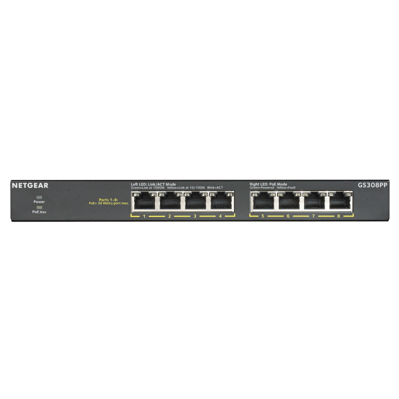 Netgear Switch Gs308pp 8 Porte Gigabit - Immagine 8