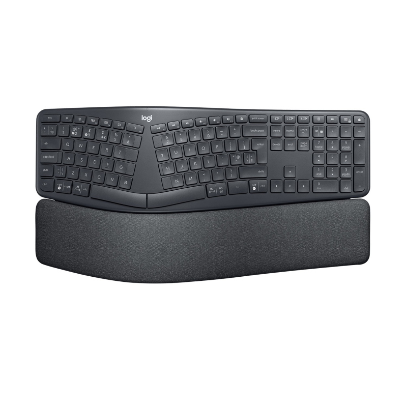 Logitech ERGO K860 - Tastiera - senza fili - 2.4 GHz, Bluetooth 5.0 - QWERTY - U - Immagine 7