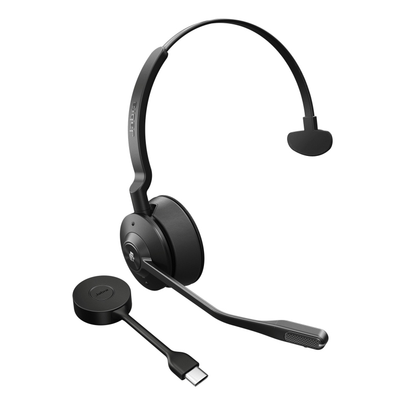 Jabra Nero Engage 55 Se Ms Mono Unc (Dect, Usb-C) (Senza Fili, Usb-C, Team Microsoft), Cuffie Da Ufficio, - Immagine 3
