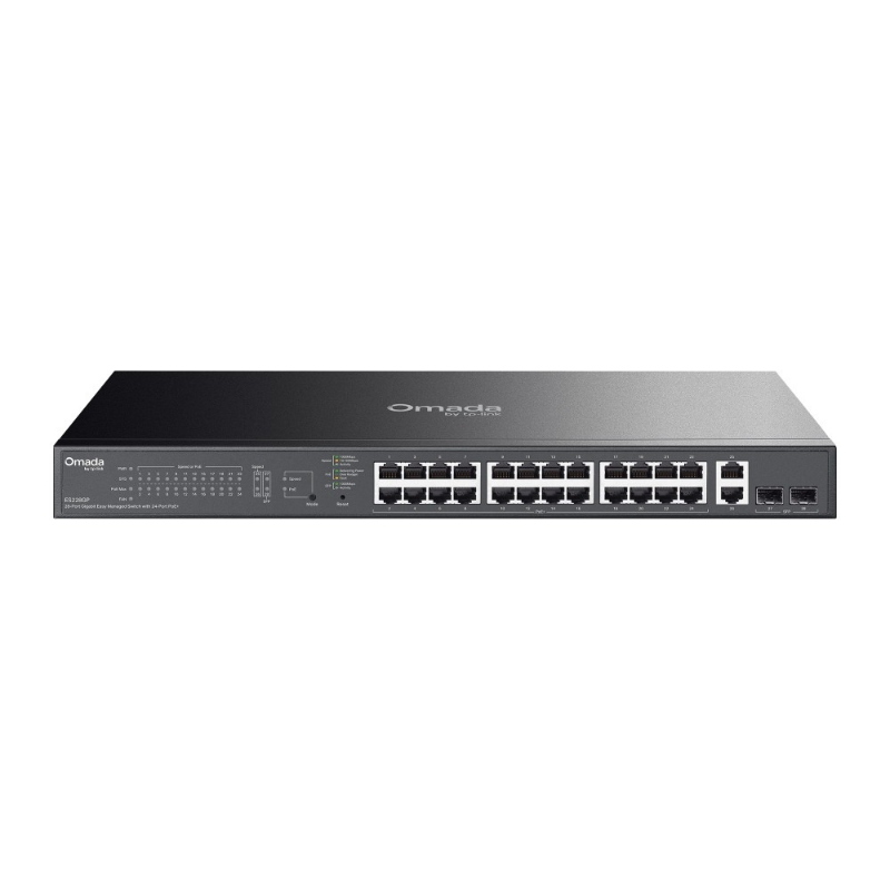 Tp-link es228gp switch di rete gestito l2 gigabit ethernet (10/100/1000) supporto power over ethernet (poe) nero