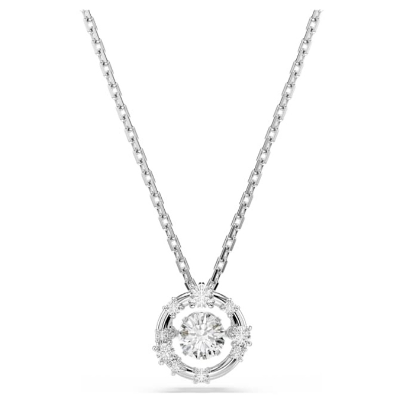 Swarovski 5738247 collana / set swarovski - pend whi/rhs nuovo in scatola originale