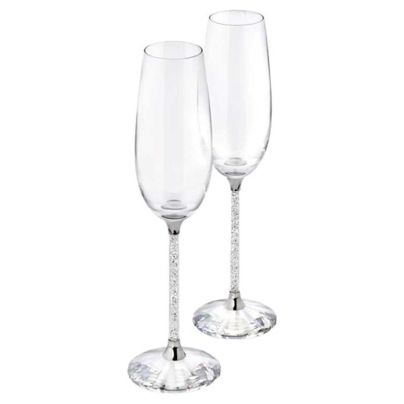 Swarovski 255678 swarovski fashion piece - crystalline toasting flutes (#2) nuovo in scatola originale