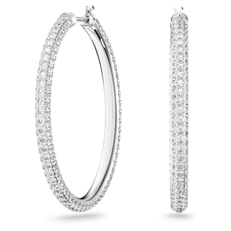 Swarovski 5389432 swarovski fashion piece - dextera orecchino a buco hoop hoop cry/r nuovo in scatola originale