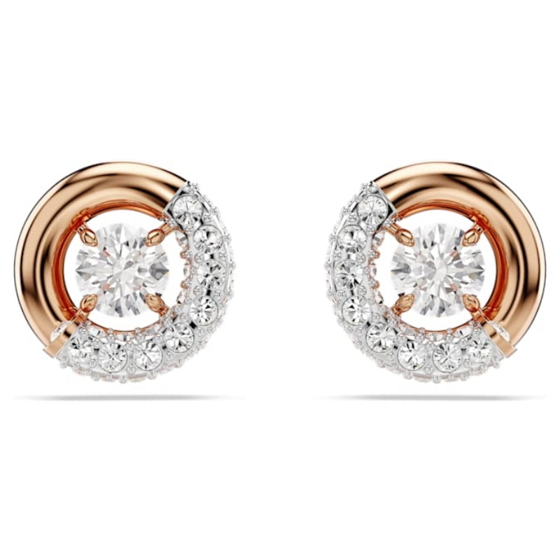 Swarovski 5692258 swarovski fashion piece - dextera orecchino a buco stud cry/ros nuovo in scatola originale