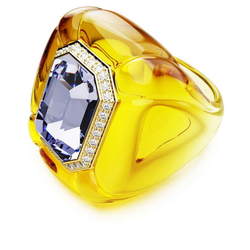 Swarovski 5709974 anello swarovski - anello yel/pur/gos 58 nuovo in scatola originale