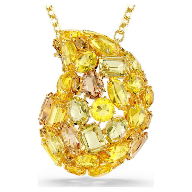Swarovski 5732839 collana / set swarovski - pend spilla yel/gos nuovo in scatola originale