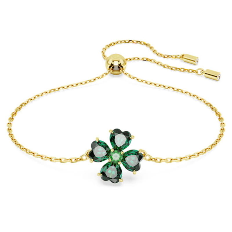 Swarovski 5666585 bracciale swarovski rigido / soft - bracciale clover gre/gos m nuovo in scatola originale