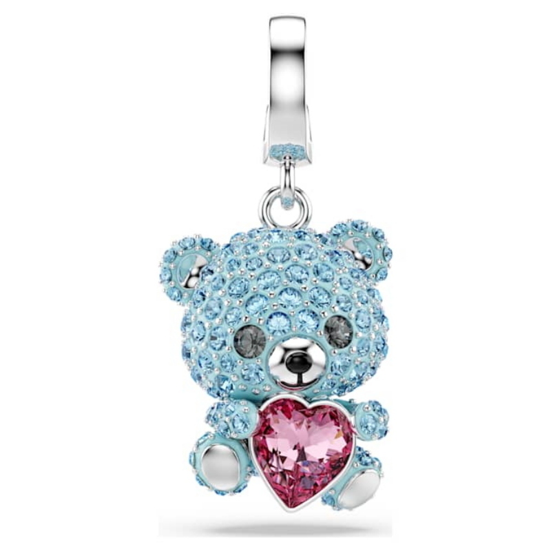 Swarovski 5750253 swarovski fashion piece - idyllia charm piccolo aqua/rhs nuovo in scatola originale