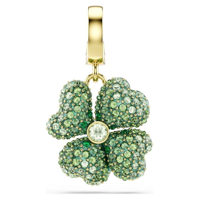 Swarovski 5743130 swarovski fashion piece - idyllia charm piccolo clover gre/gos nuovo in scatola originale
