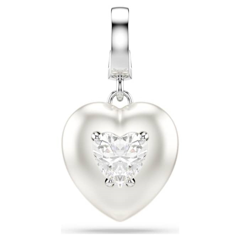 Swarovski 5742960 swarovski fashion piece - idyllia charm piccolo heart white/rhs nuovo in scatola originale