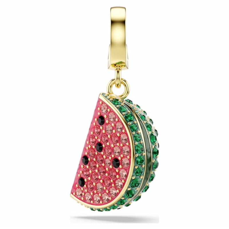 Swarovski 5743134 swarovski fashion piece - idyllia charm piccolo watermelon mul/gos nuovo in scatola originale