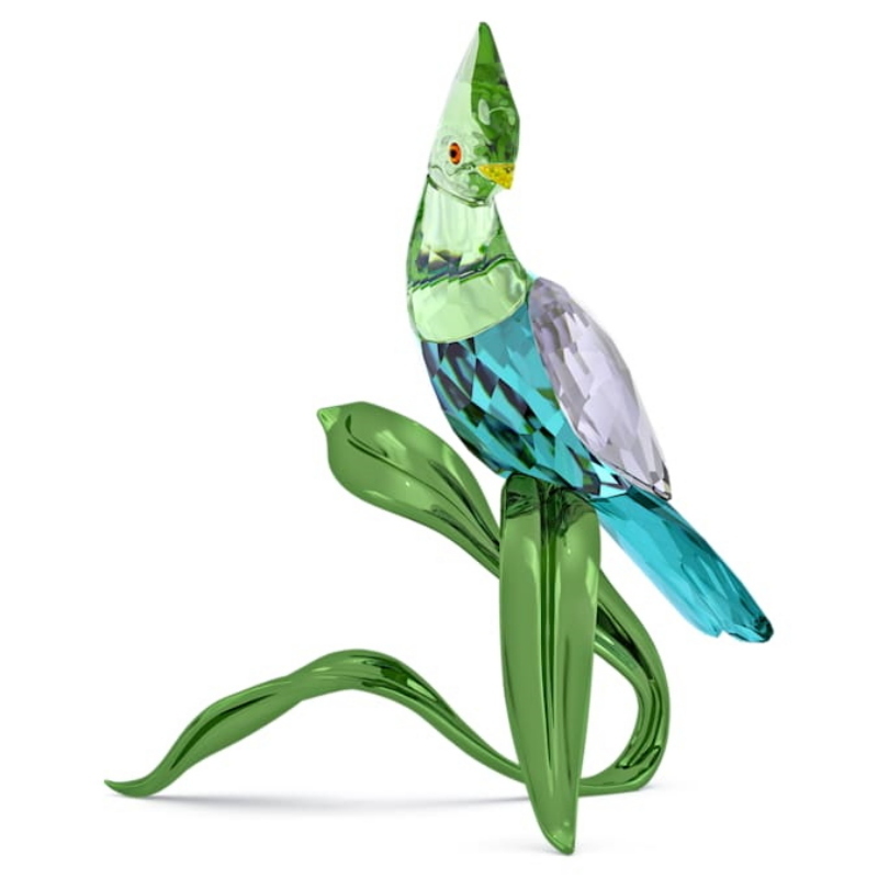 Swarovski 5693147 swarovski fashion piece - idyllia green turaco nuovo in scatola originale