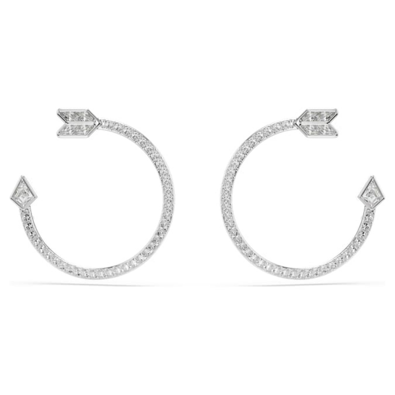 Swarovski 5741522 swarovski fashion piece - idyllia orecchino a buco arrow whi/rhs nuovo in scatola originale