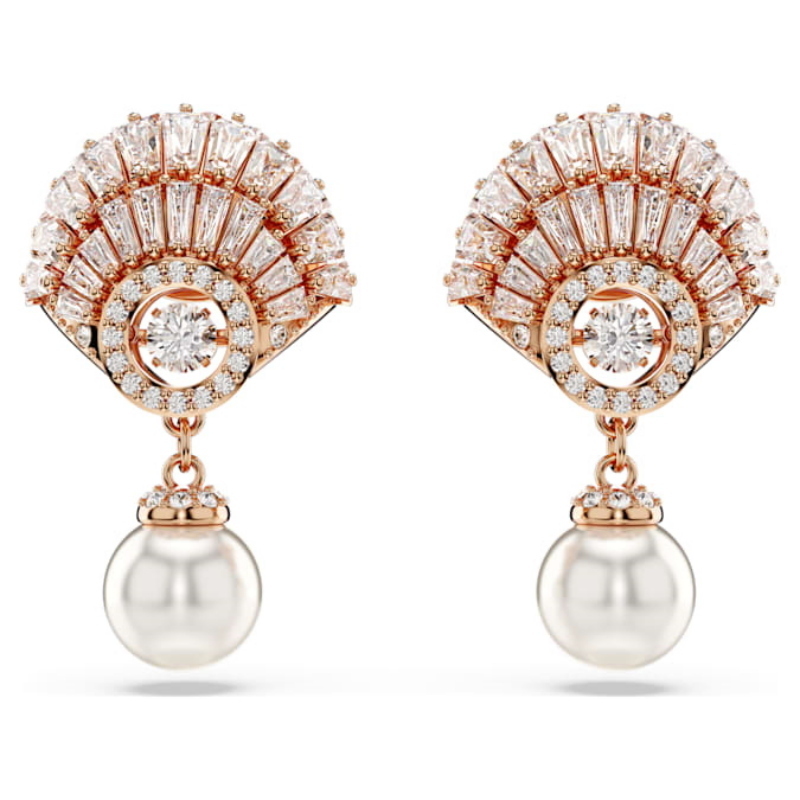 Swarovski 5689196 swarovski fashion piece - idyllia orecchino a buco drop pearl sd nuovo in scatola originale