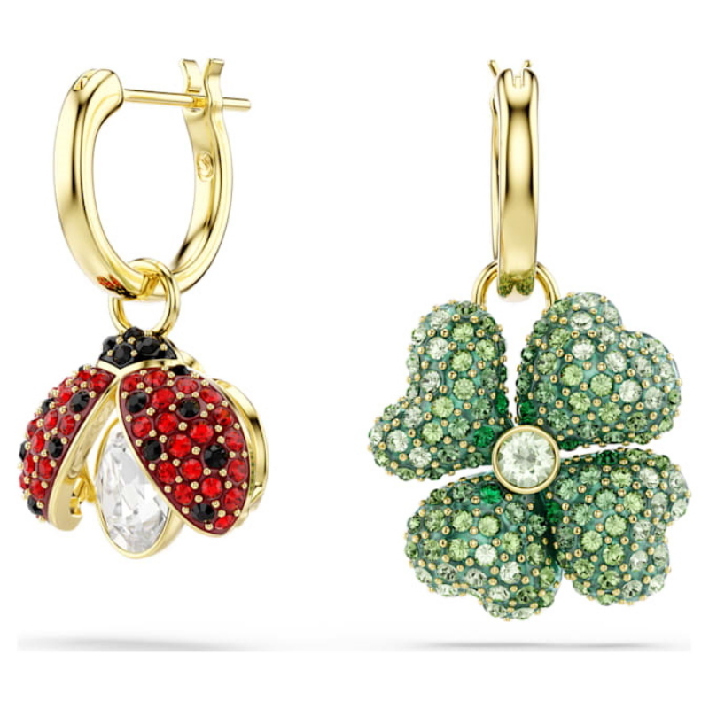 Swarovski 5742681 collana / set swarovski - orecchino a buco set of 3 mul/go nuovo in scatola originale