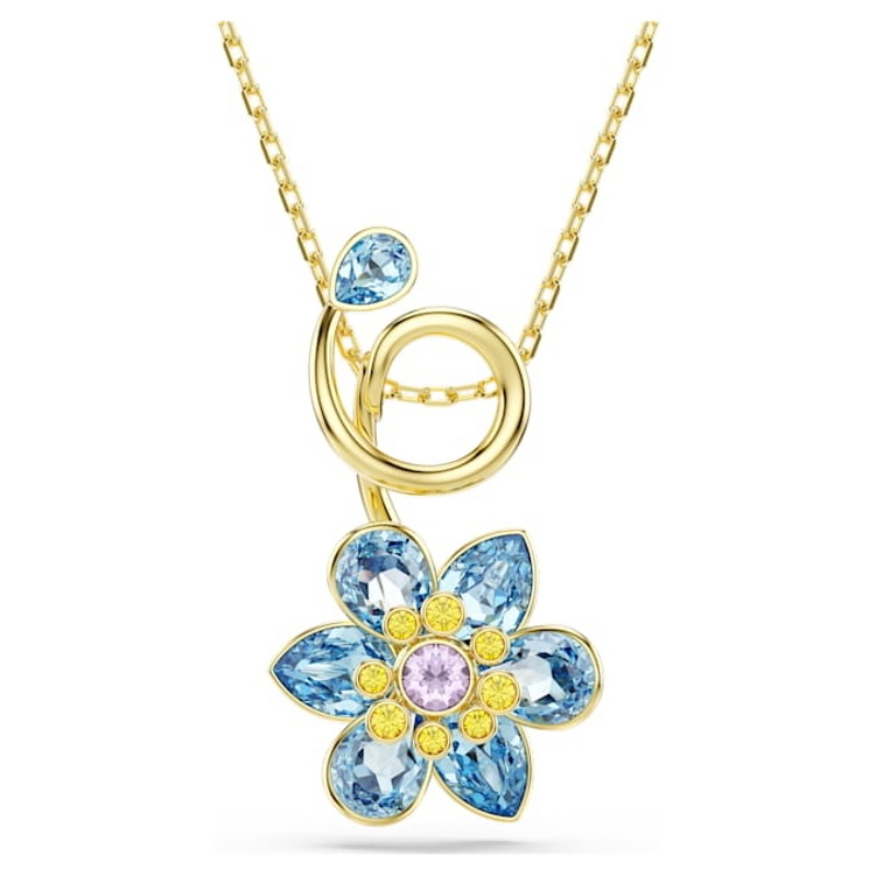 Swarovski 5709029 collana / set swarovski - pend blue mul/gos nuovo in scatola originale
