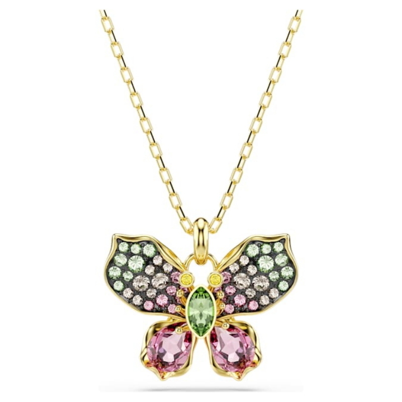 Swarovski 5709950 collana / set swarovski - pend butterfly mul/mix nuovo in scatola originale
