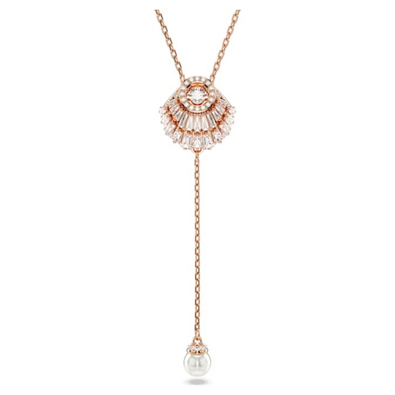 Swarovski 5680299 collana / set swarovski - pend y sd white/ros nuovo in scatola originale