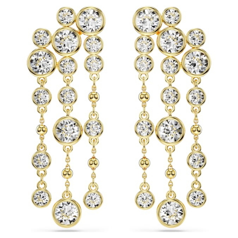 Swarovski 5680093 swarovski fashion piece - imber orecchino a buco chndl cry/gos nuovo in scatola originale