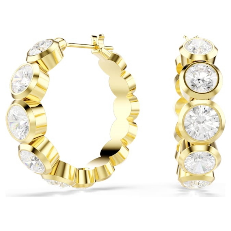 Swarovski 5711483 swarovski fashion piece - imber orecchino a buco mn hoop white/gos nuovo in scatola originale