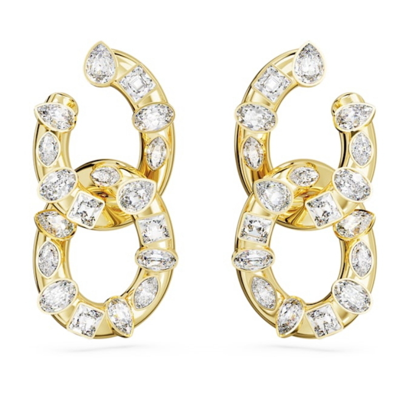 Swarovski 5663263 swarovski fashion piece - imber orecchino a buco whi/gos nuovo in scatola originale