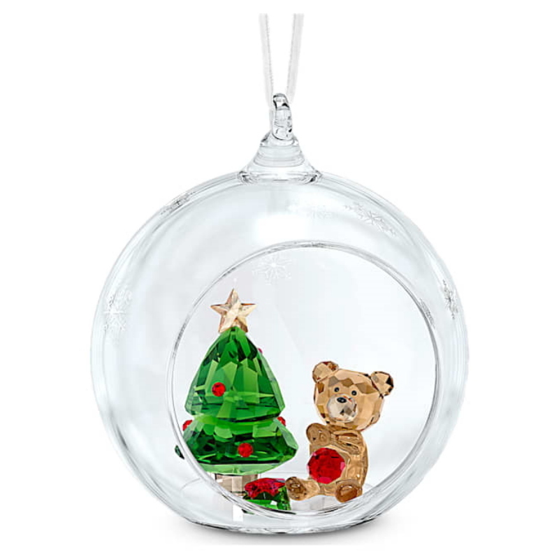 Swarovski 5533942 swarovski fashion piece - joyful ball ornament christmas scene nuovo in scatola originale