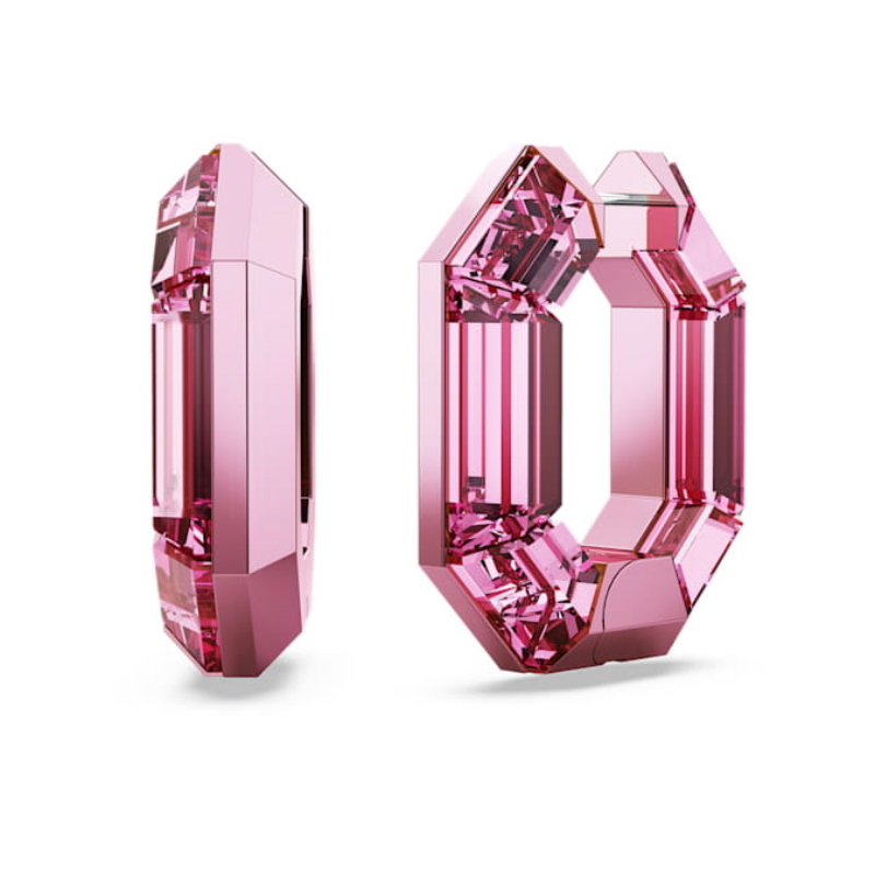 Swarovski 5680783 swarovski fashion piece - lucent orecchino a buco mn hoop rose/oth nuovo in scatola originale