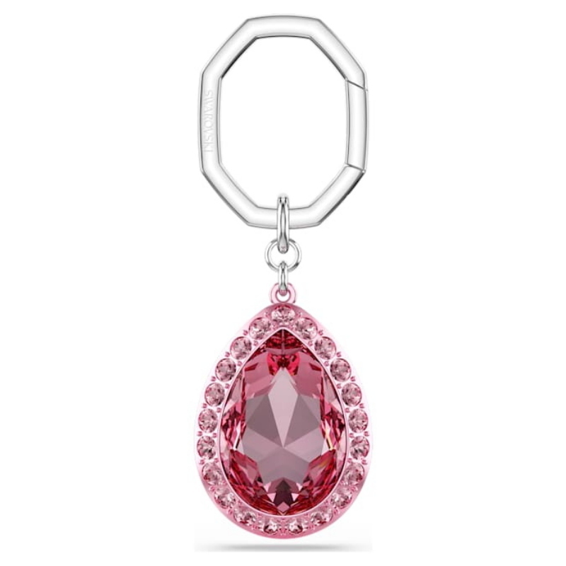 Swarovski 5666646 swarovski fashion piece - lucent portachiavi pink lrosignit/alu nuovo in scatola originale