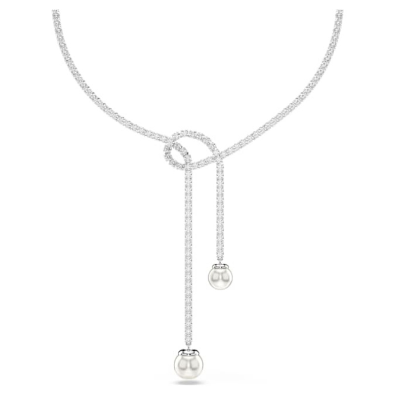 Swarovski 5692416 collana / set swarovski - collana pearl white/rhs nuovo in scatola originale