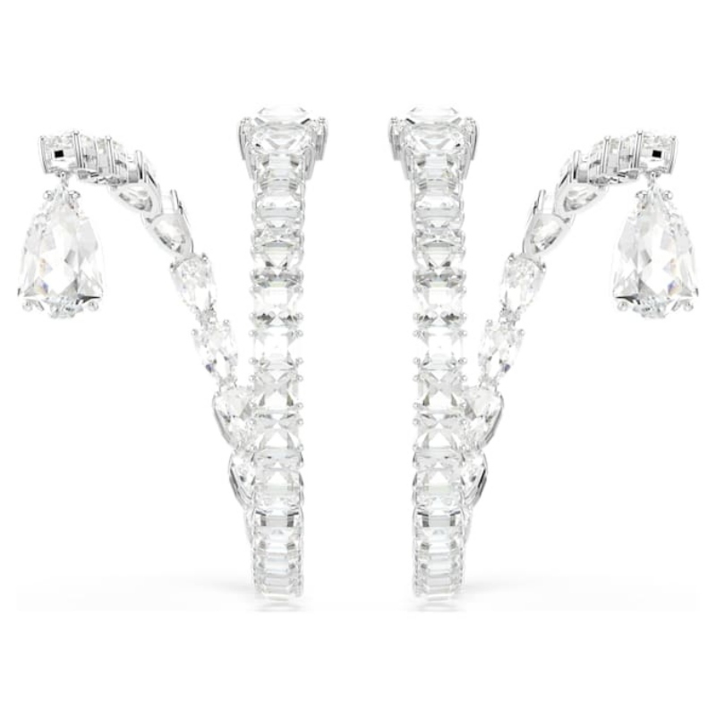 Swarovski 5692524 swarovski fashion piece - matrix orecchino a buco hoop cry/rhs nuovo in scatola originale