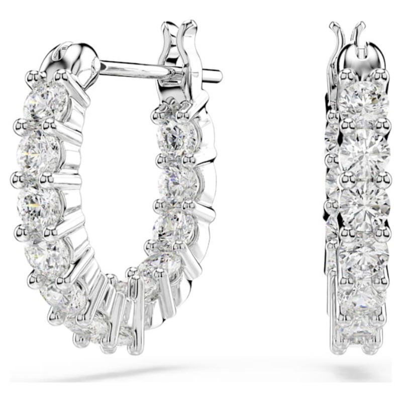 Swarovski 5562126 swarovski fashion piece - matrix orecchino a buco mini hoop czwh/ nuovo in scatola originale