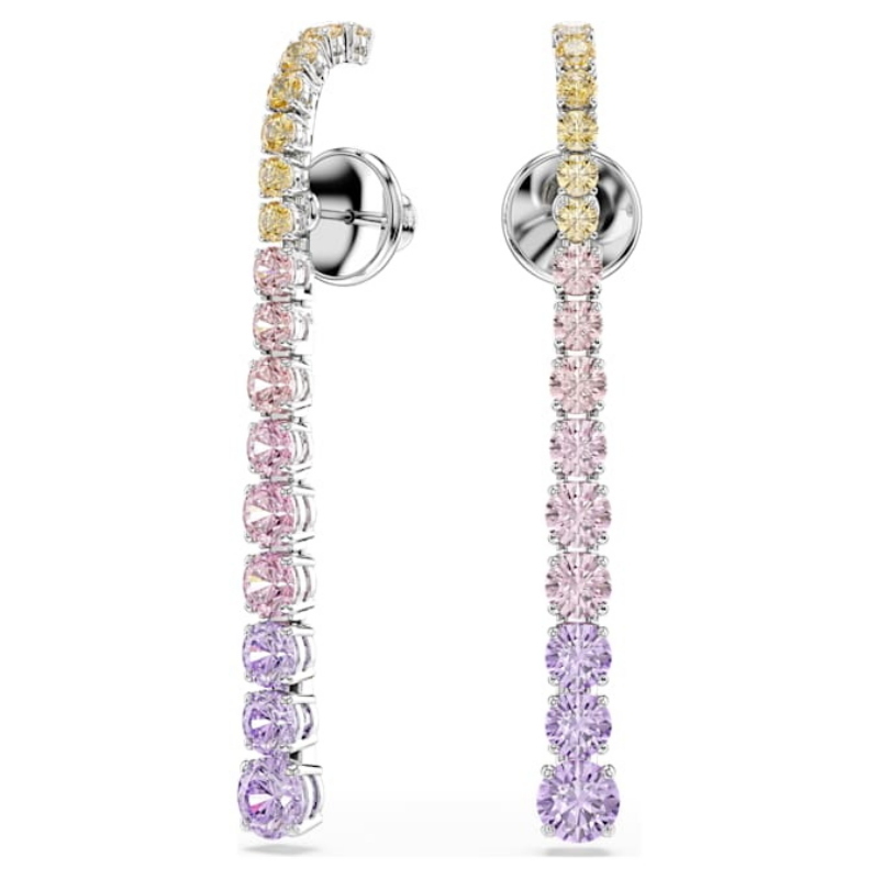 Swarovski 5751195 swarovski fashion piece - matrix orecchino a buco tennis mul/rhs nuovo in scatola originale