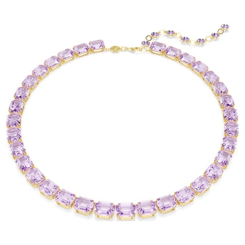 Swarovski 5705754 collana / set swarovski - all ard viol/gos nuovo in scatola originale