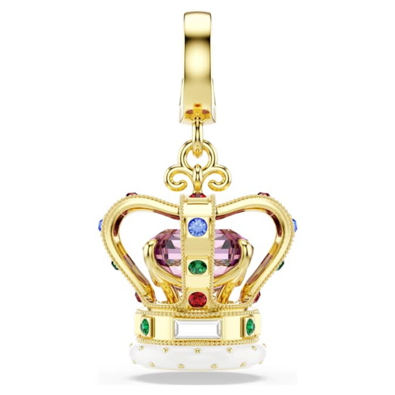 Swarovski 5753019 swarovski fashion piece - minions charm piccolo crown amet/gos nuovo in scatola originale