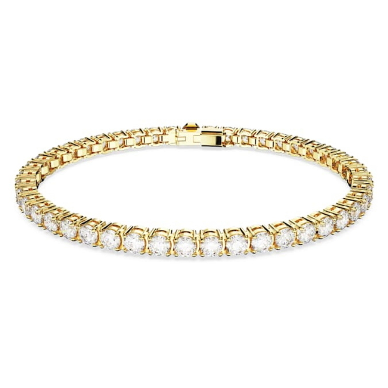 Swarovski 5657663 bracciale swarovski rigido / soft - bracciale s white/gos xl nuovo in scatola originale