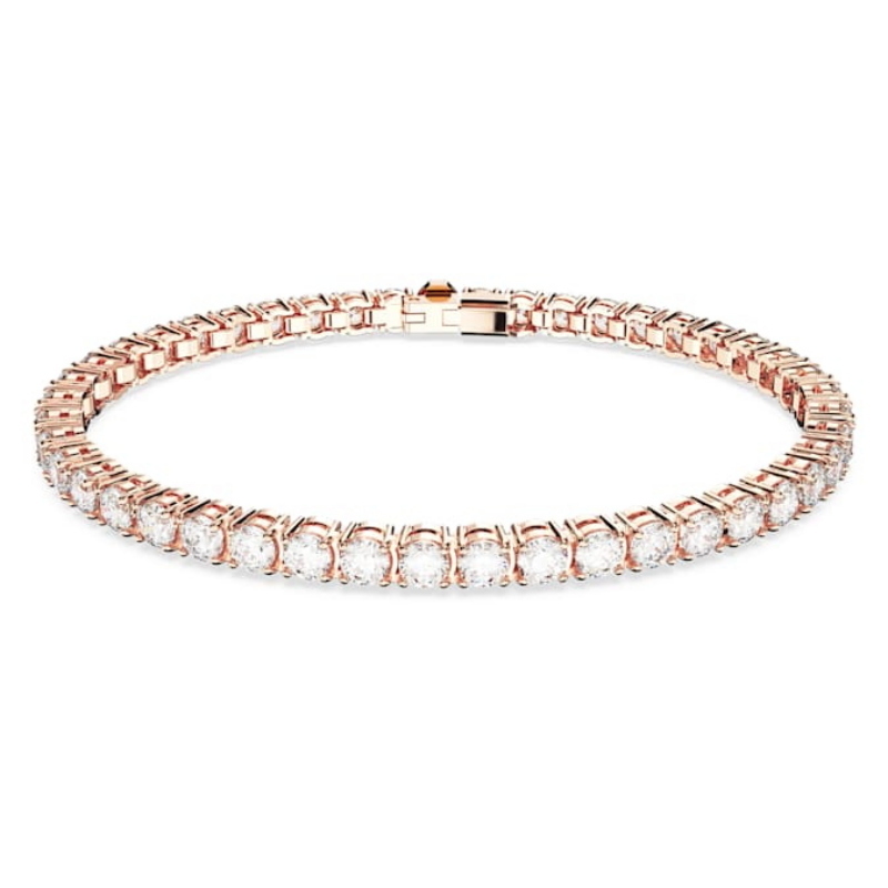Swarovski 5657657 bracciale swarovski rigido / soft - bracciale s white/ros s nuovo in scatola originale