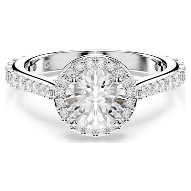 Swarovski 5717931 anello swarovski - anello rnd angelic white/rhs 60 nuovo in scatola originale