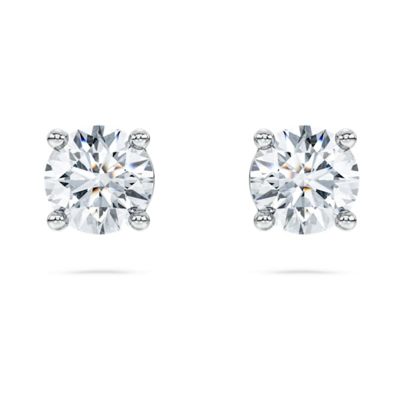 Swarovski 5697773 swarovski fashion piece - scd orecchino a buco round 1.0ct wg18 nuovo in scatola originale