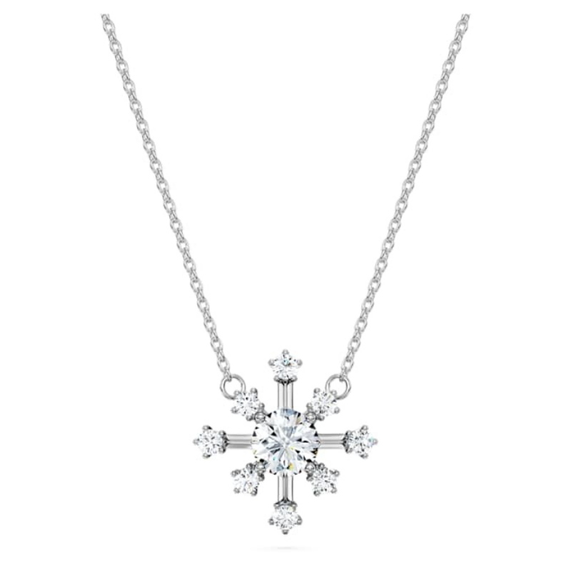 Swarovski 5688871 collana / set swarovski - pend round 18k 0.5ct wg18 nuovo in scatola originale