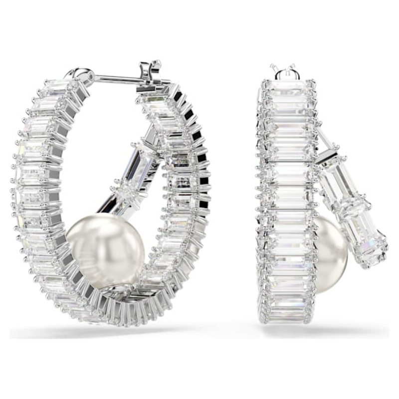 Swarovski 5720868 swarovski fashion piece - ss25 capsule orecchino a buco prl hoop w nuovo in scatola originale