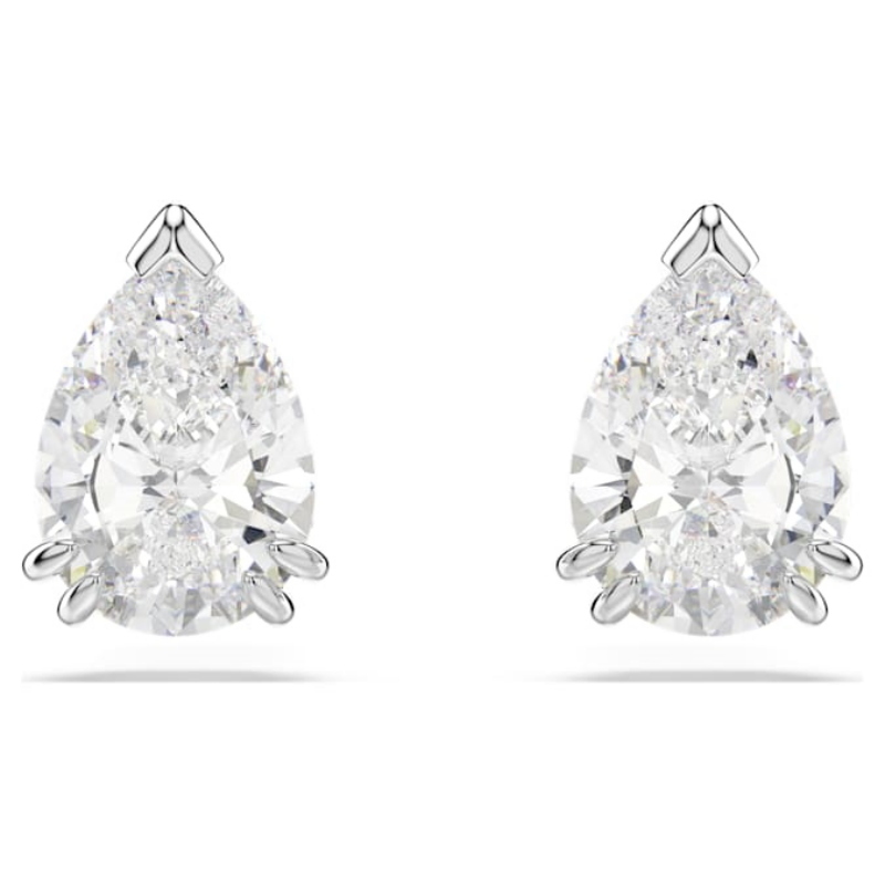 Swarovski 5636713 swarovski fashion piece - stilla orecchino a buco stud pear whi nuovo in scatola originale
