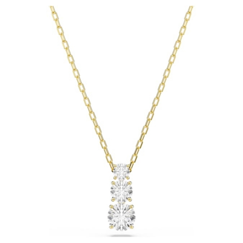 Swarovski 5723298 collana / set swarovski - pend attract trilogy white/gos nuovo in scatola originale