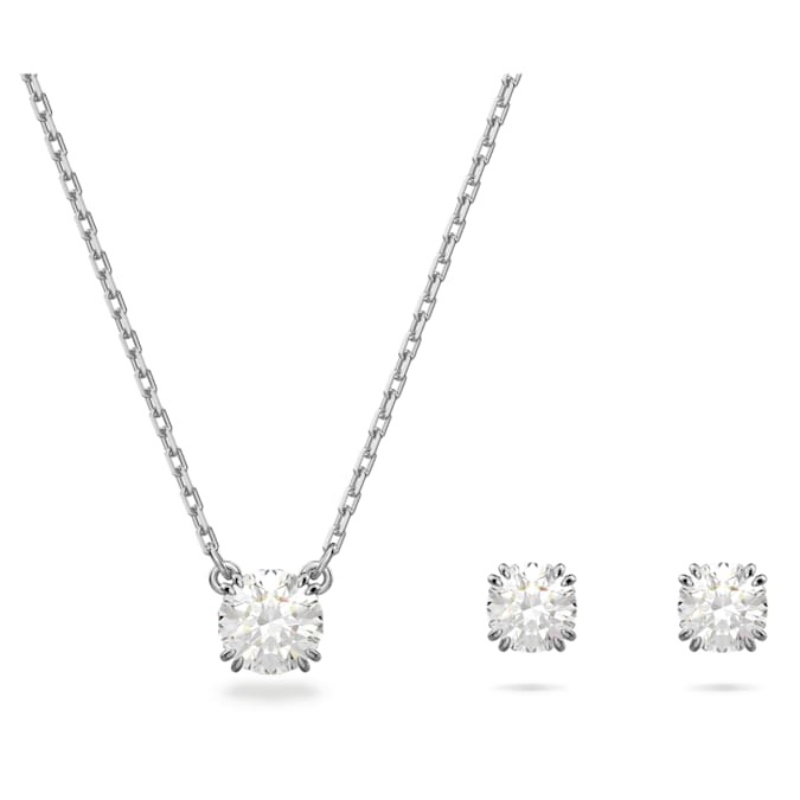 Swarovski 5647663 collana / set swarovski - set whi/rhs nuovo in scatola originale