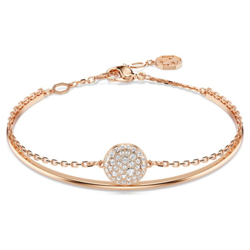 Swarovski 5683452 bracciale swarovski rigido / soft - soft mb cry/ros m nuovo in scatola originale